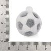 Sports Theme Flocking Silicone Pendants SIL-C012-02A-02-3