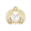 Brass Micro Pave Cubic Zirconia Charms ZIRC-P122-01B-G01-1