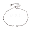 2Pcs 2 Colors 304 Stainless Steel Satellite Chain Bracelet Making AJEW-JB01277-2