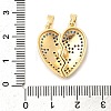 Valentine's Day Brass Micro Pave Cubic Zirconia Split Pendants LS-KK-H251-01D-G-3