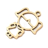 201 Stainless Steel Pendants STAS-Q341-08G-2