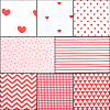 Valentine's Day Pattern Cotton Fabric DIY-WH0181-76-3