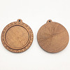 Wooden Pendant Cabochon Settings WOOD-WH0034-89C-2