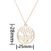 304 Stainless Steel Ring with Bee & Honeycomb Cutout Pendant Necklaces for Women WGD6CCF-01-1