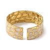 304 Stainless Steel Enamel Open Cuff Rings for Women RJEW-F166-20G-02-3