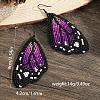 Bohemian Style Green Butterfly Wing Glass Bead Handmade Dangle Earrings FV2215-9
