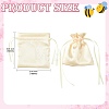 Satin Cloth Drawstring Pouches with Flower ST-CJ0048-001B-2