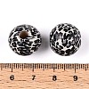 Printed Schima Wood Beads WOOD-N017-01B-3