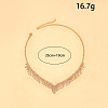 Alloy Crystal Rhinestone Teardrop Tassel Bib Necklaces for Women WG5EA35-02-2