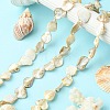Handmade Natural Shell Beads Strands X-PBB471-1-4