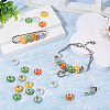 50Pcs 5 Colors Transparent Resin Rondelle European Beads RESI-TA0005-63A-7