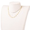Brass Enamel Daisy Link Chain Necklaces NJEW-JN03173-3
