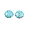 Craft Findings Dyed Synthetic Turquoise Gemstone Flat Back Dome Cabochons TURQ-S266-20mm-01-2