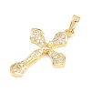 Brass Micro Pave Cubic Zirconia Pendants KK-F938-24D-G-2