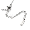 304 Stainless Steel Pendant Necklaces for Women NJEW-C020-01P-3