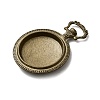 Flat Round Alloy Pendant Cabochon Settings PALLOY-J414B-AB-NF-3