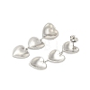 304 Stainless Steel Heart Dangle Stud Earrings for Women EJEW-U020-05P-2