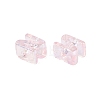 UV Plating Transparent Acrylic European Beads OACR-M027-02N-01-2