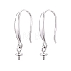 Anti-Tarnish Rhodium Plated 925 Sterling Silver Earring Hooks STER-N016-27P-1