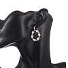Natural Freshwater Pearl & Synthetic Hematite Bead & 202 Stainless Steel Hoop Earrings EJEW-JE07228-3
