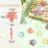 90Pcs 9 Colors Baking Paint Transparent Glass Pendants DGLA-CJ0001-05-2