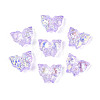 Electroplate Transparent Glass Beads Strands EGLA-T029-06B-2