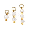 3Pcs 3 Styles Natural Cultured Freshwater Pearl Pendants PALLOY-JF05554-1
