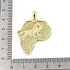 Brass Micro Pave Cubic Zirconia Pendants KK-E111-22G-3