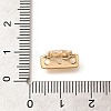 Brass Clear Cubic Zirconia Spacer Bars KK-C031-49G-3