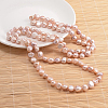 Natural Pearl Nuggets Beaded Necklace NJEW-P126-A-01A-01-1