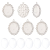 DIY Oval Pendant Making Kit DIY-BBC0003-10-7