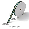 Flat Christmas Theme Polyester Satin Ribbon OCOR-YWC0001-01B-03-4