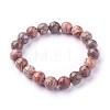 Natural Leopard Skin Jasper Beads Stretch Bracelets BJEW-F380-01-B12-2