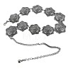 Boho Ethnic Alloy Flower Engraved Waist Chains WG04E47-02-3