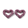 Heart Shape Polymer Clay Rhinestone Beads CLAY-NH0001-09B-09-1