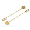 Brass Lapel Pin Base Settings X-KK-WH0045-025A-G-2