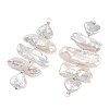 Natural Nucleated Baroque Keshi Pearl Beaded Big Pendants PALLOY-JF05619-2
