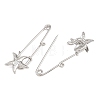 Starfish 304 Stainless Steel Safety Pins Brooch Findings SA-CBA098D-16I-P01-2