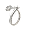 Brass Finger Cup Peg Ring Settings KK-L184-55P-1