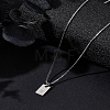 1Pc Stainless Steel Letter Rectangle Pendant Necklaces NJEW-LP0001-34W-P-3