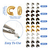 480Pcs 6 Colros Iron Crimp Beads Covers IFIN-PJ0001-01-12