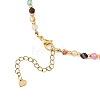 4MM Dyed Faceted Round Natural Agate Beaded Necklaces NJEW-JN05692-5