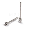 Non-Tarnish 304 Stainless Steel Stud Earring Settings STAS-B004-05P-E-2