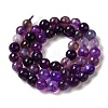 Dyed & Heated Natural Dragon Veins Agate Beads Strands G-P539-A01-18-3