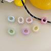 UV Plating Acrylic Alphabet Beads OACR-N163-42O-1