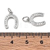 CZ Brass Micro Pave Cubic Zirconia Horse Shoe Charms ZIRC-L018-13P-3