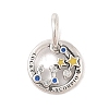 Luminous 925 Sterling Silver Rhinestone Constellation Charms STER-H114-01AS-011-1