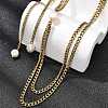 304 Stainless Steel 2-Strand Twisted Chain Necklaces for Women NJEW-K255-61G-3