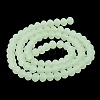 Imitation Jade Solid Color Glass Beads Strands EGLA-A034-J8mm-MD01-4