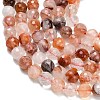 Grade A Natural Red Hematoid Quartz/Ferruginous Quartz Beads Strands G-L642-F03-8mm-4